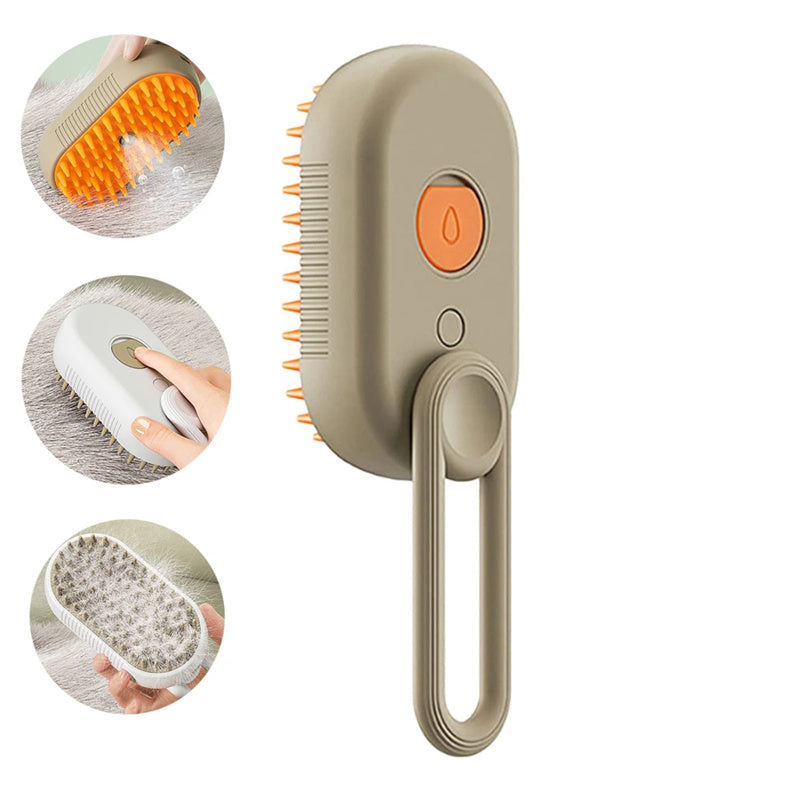 Steam Brush 3 In 1 Electric Spray Hair Brushes For Massage Pet Grooming Combs