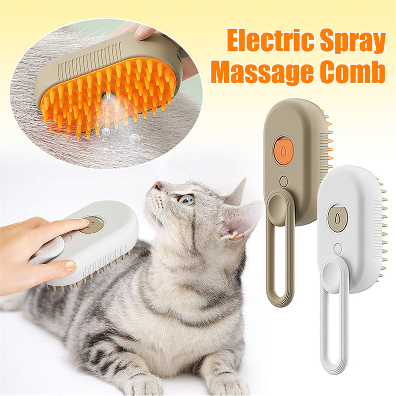 Steam Brush 3 In 1 Electric Spray Hair Brushes For Massage Pet Grooming Combs