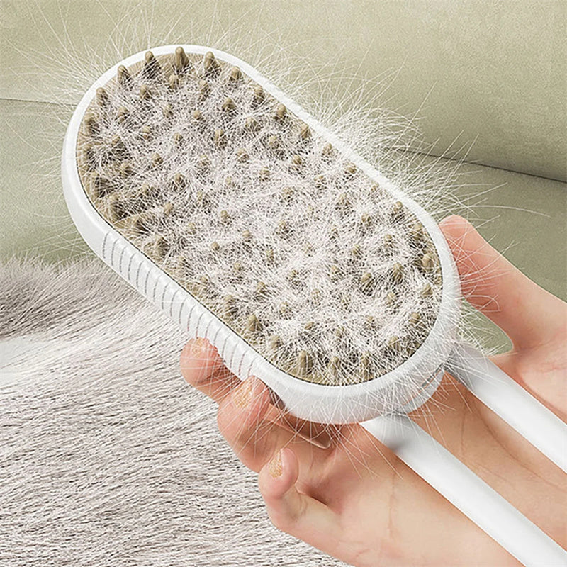 Steam Brush 3 In 1 Electric Spray Hair Brushes For Massage Pet Grooming Combs